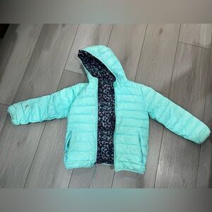 Eddie Bauer Light Blue Puffer Jacket Reserve Foral